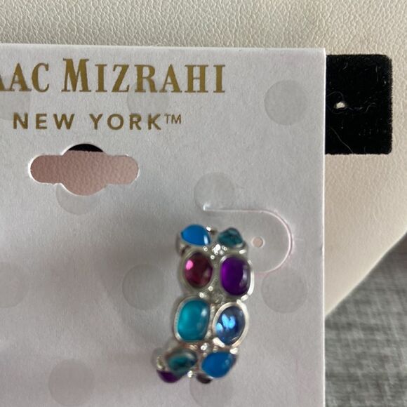 Isaac Mizrahi Earrings multiple crystals colors NWT - Picture 4 of 5